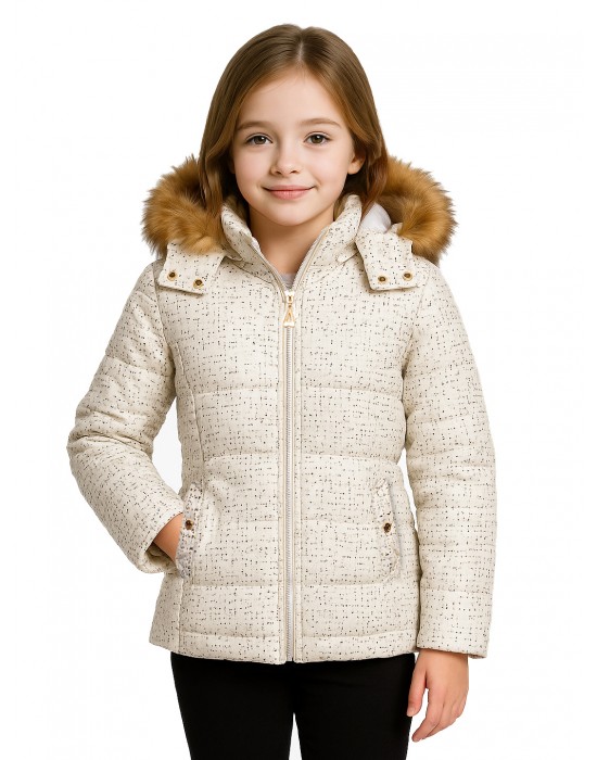 Girls Jacket Quilted Magic White